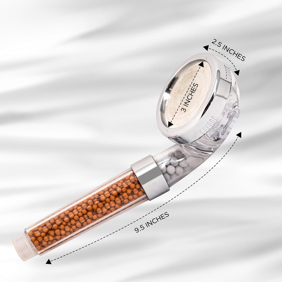 Shower Head with Triple Filtration Handheld Shower Head 3 Modes Adjustable Shower Head with Mineral Stones R45005