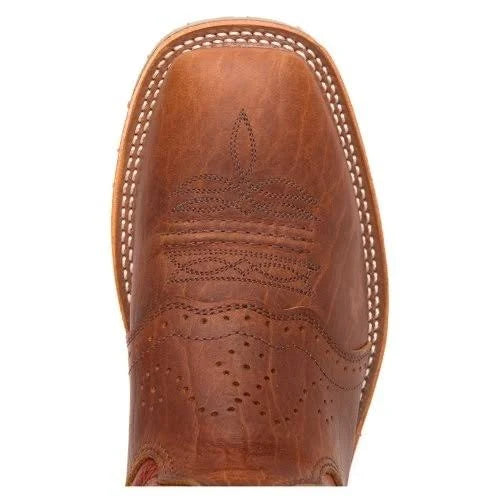 Brown Wide Square Toe Men's Boots E6813