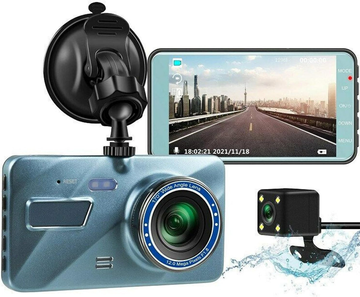 720P HD Dual Dash Cam with Night Vision and 4 inch LCD Display S5210