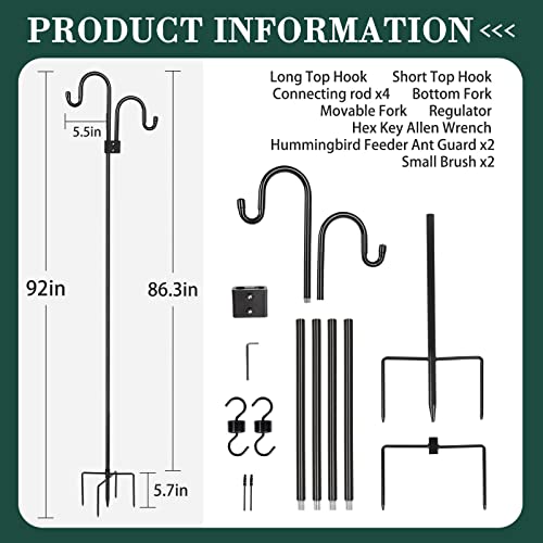 92 Inch Heavy Duty Shepherds Hook for Bird Feeders Z92325