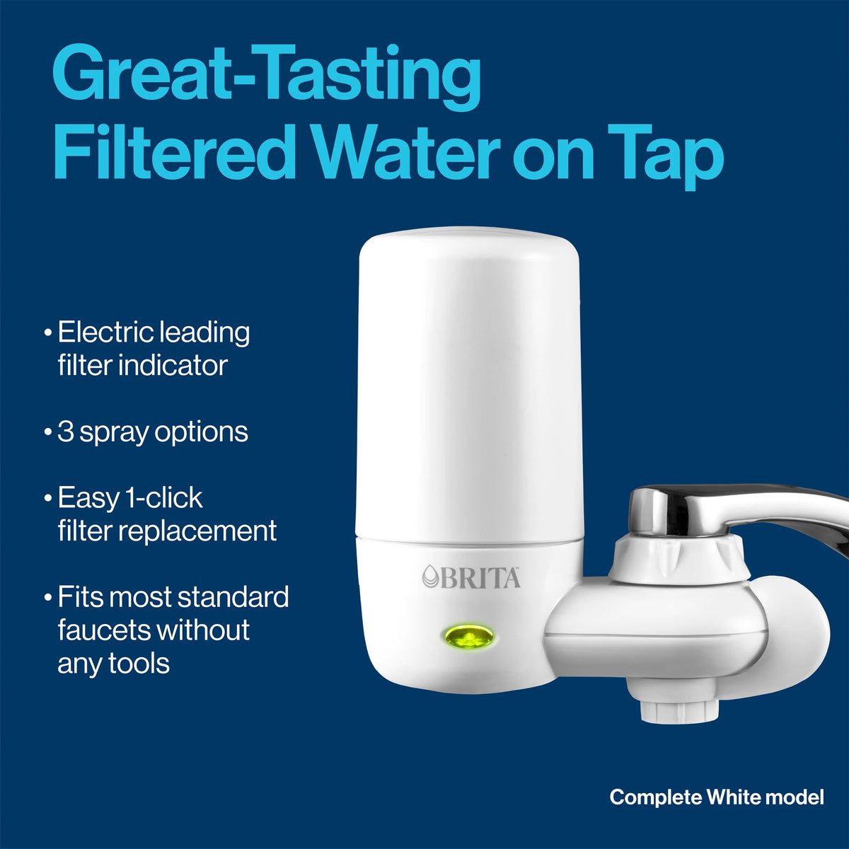 Chrome Faucet Mount Replacement Filter, 3 Count I53378
