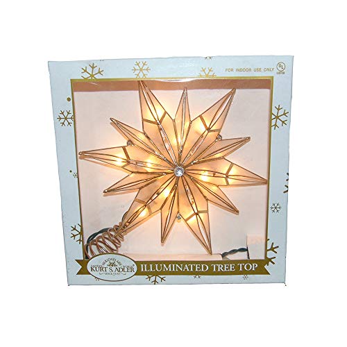 10-Light 12-Point Capiz Star Treetop Z12316