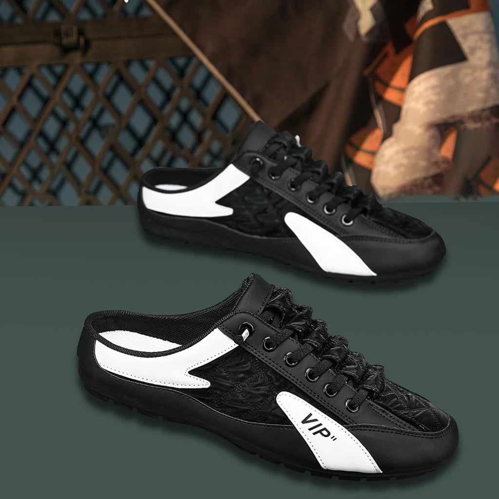 Men Slip on Mule Sneakers Lightweight Backless Casual Sports Shoes Loafers D511