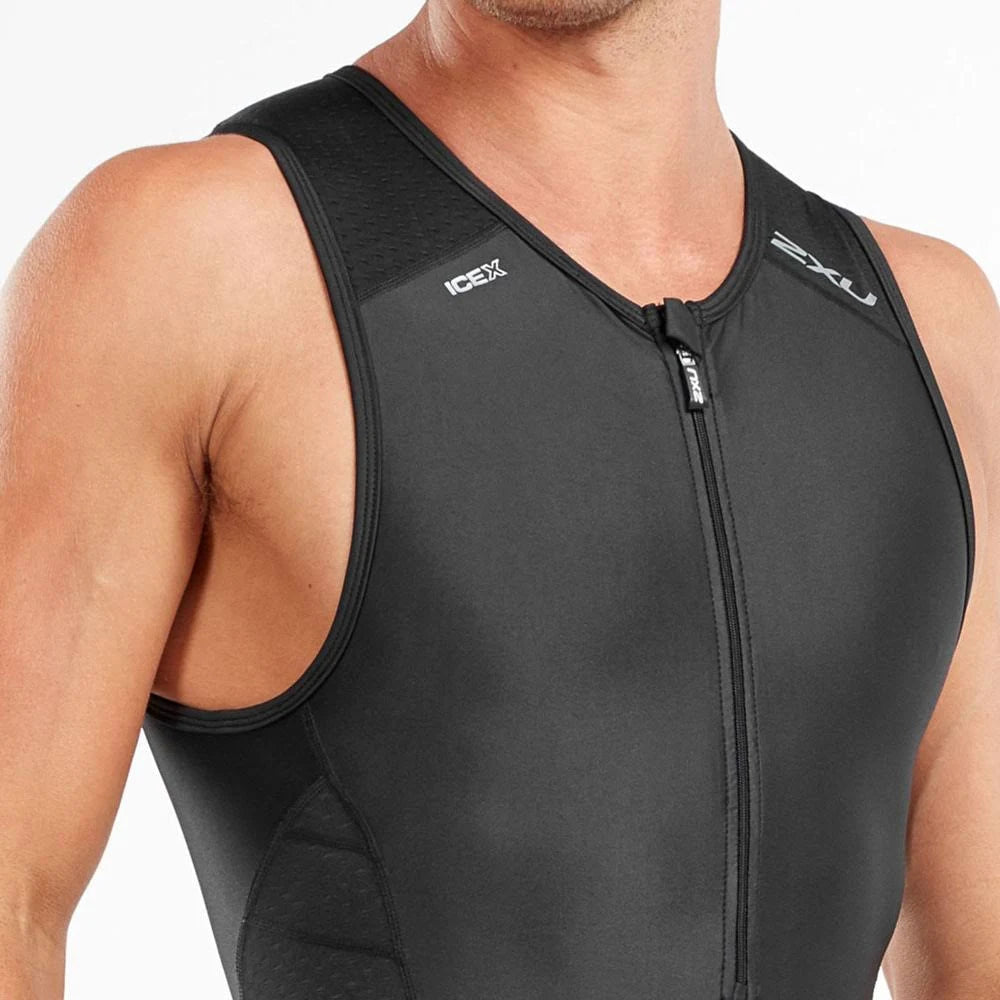 Black Front Zip Trisuit M7705