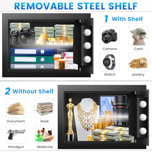 2.5 Cu ft Steel Security Safe with Programmable Keypad Lock V4750