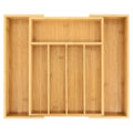 Bamboo Drawer Organizer with Adjustable Dividers, Medium, Brown P439