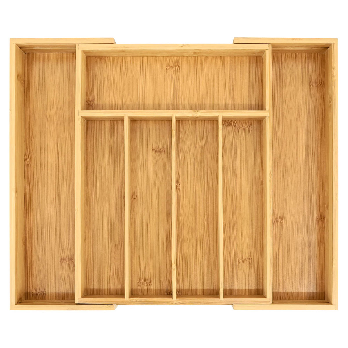 Bamboo Drawer Organizer with Adjustable Dividers, Medium, Brown P439