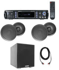 6.5" Black Ceiling Speaker Bluetooth Receiver Subwoofer S735501