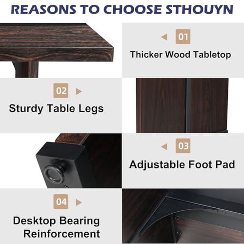 Brown Rectangle Large Wood Dining Table R687781
