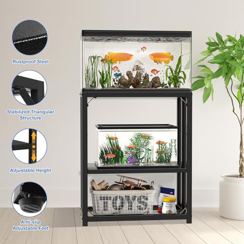 20 Gallon Metal Adjustable Fish Tank Stand Q4635