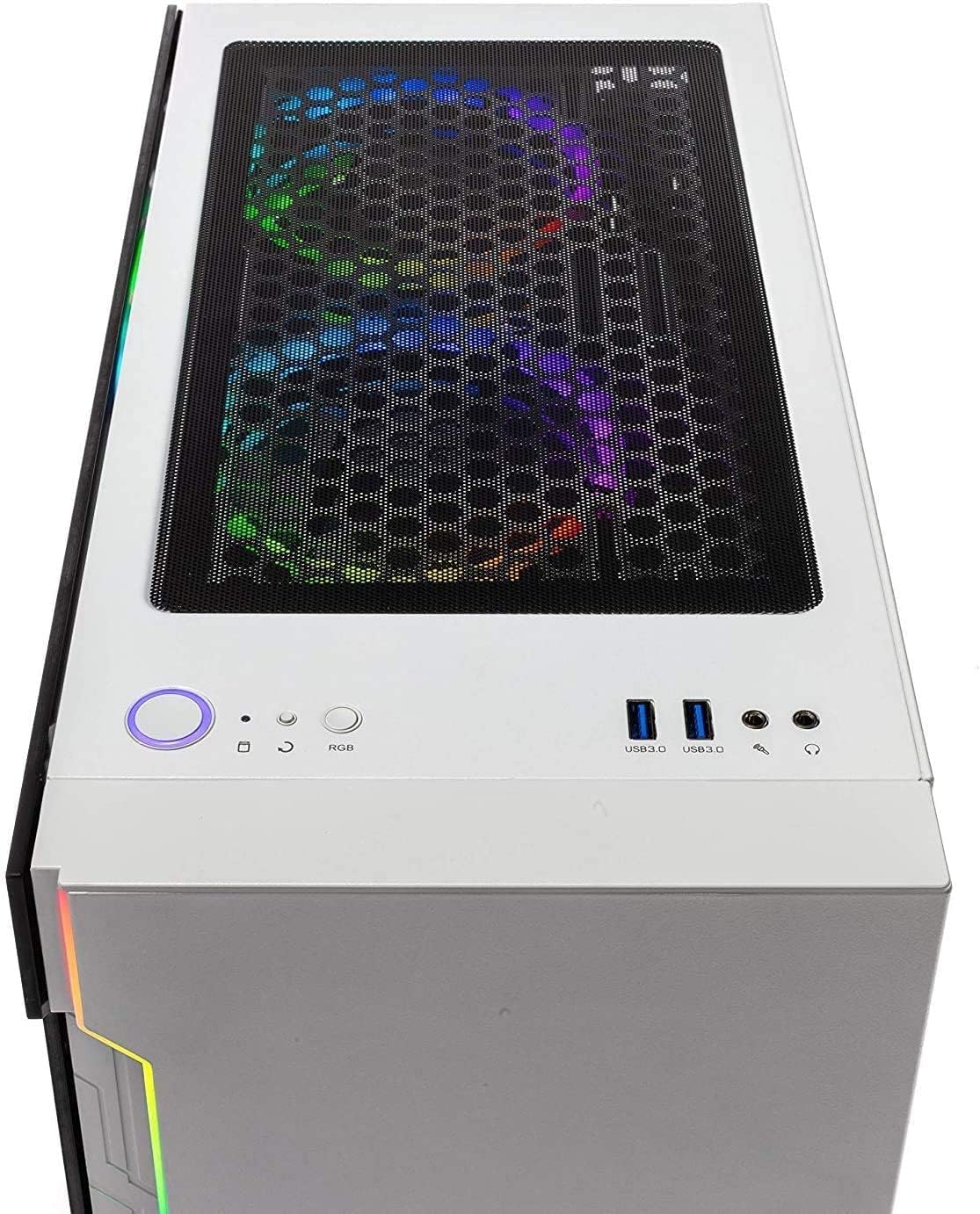White Gaming PC Desktop with Intel Core i5 10400F, RTX 3060, 16GB DDR4 RAM, 1TB NVME SSD N5934