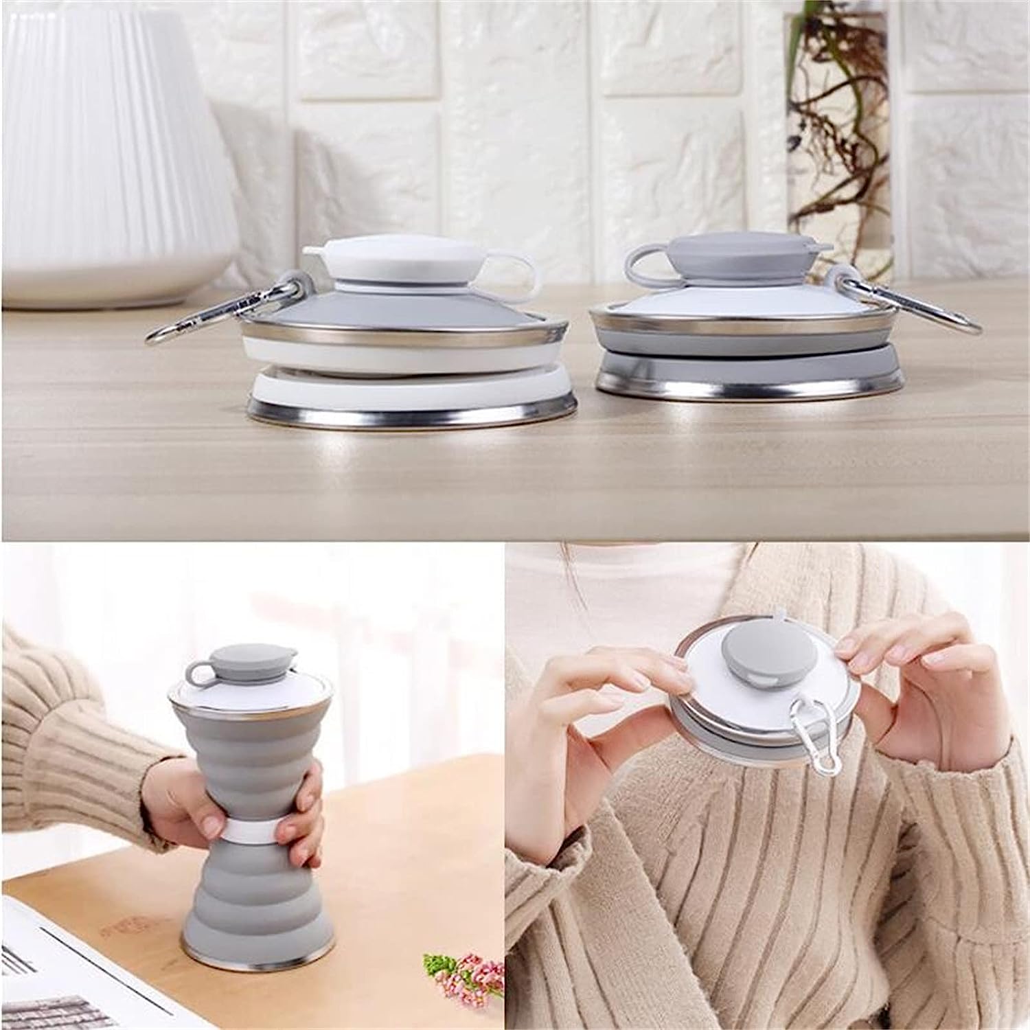 Foldable Silicone Water Bottle J66303