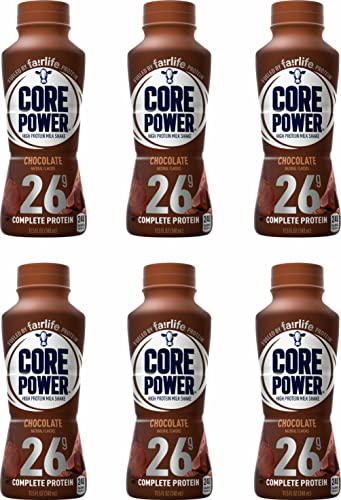 Chocolate High Protein Milk Shake, 14 fl oz, 42 gm, Pack of 6 Bottles X2909