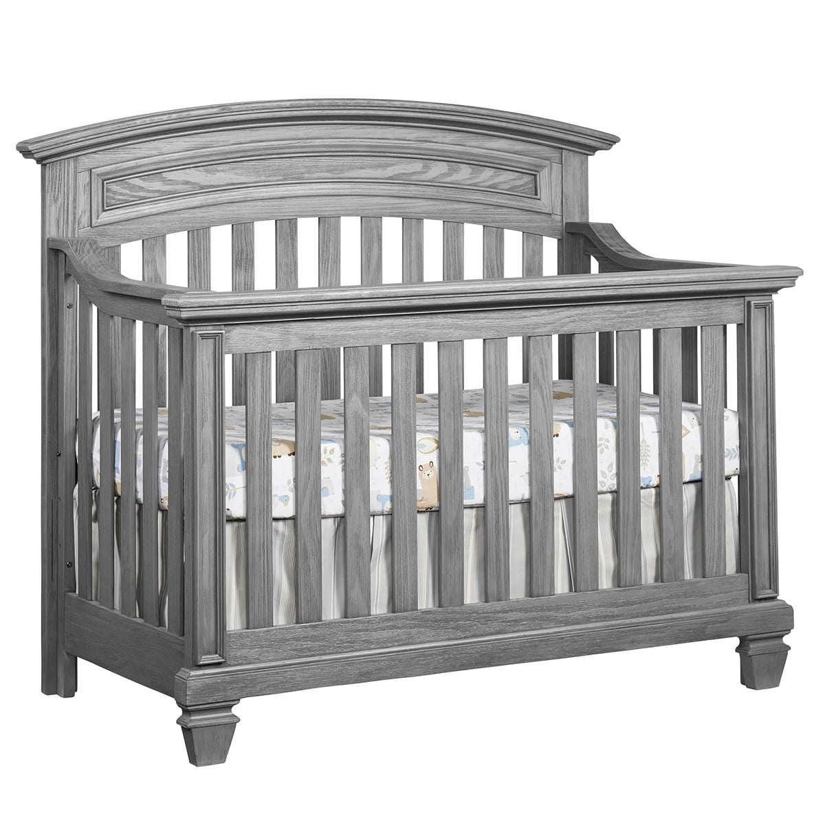 Brushed Gray 4 in 1 Convertible Crib O40510