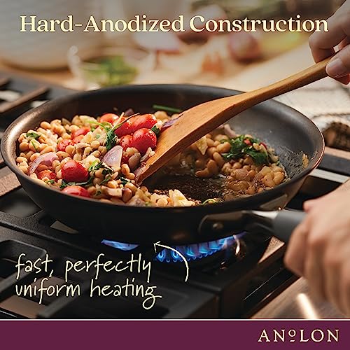 4 Quart Hard Anodized Nonstick Square Fry Pan with Helper Handle D133