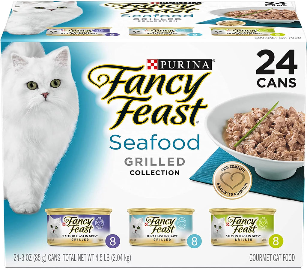 Grilled Seafood Collection Gourmet Wet Cat Food Variety Pack, 3 oz Cans R163470