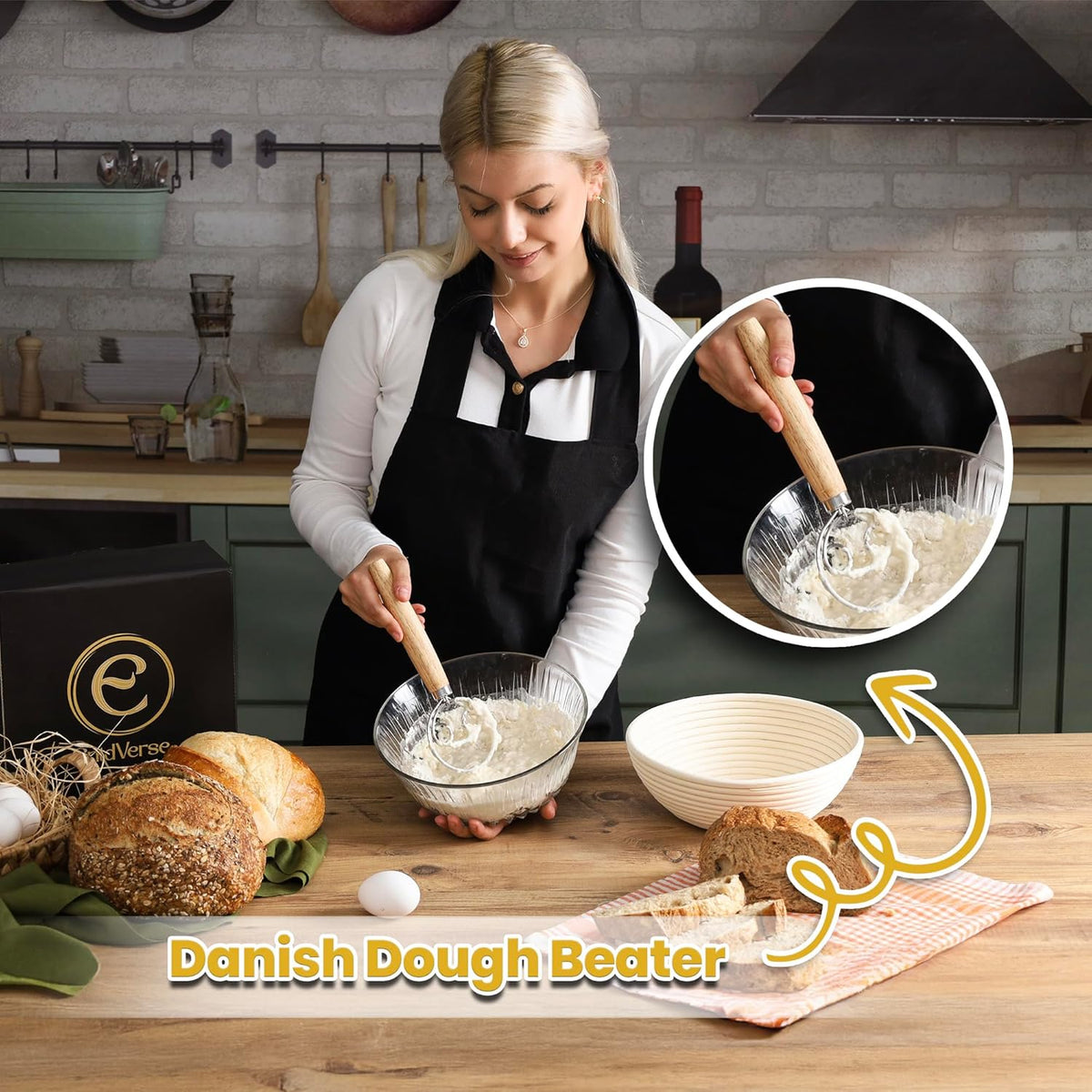 Round 9 inch Sourdough Proofing Basket N826