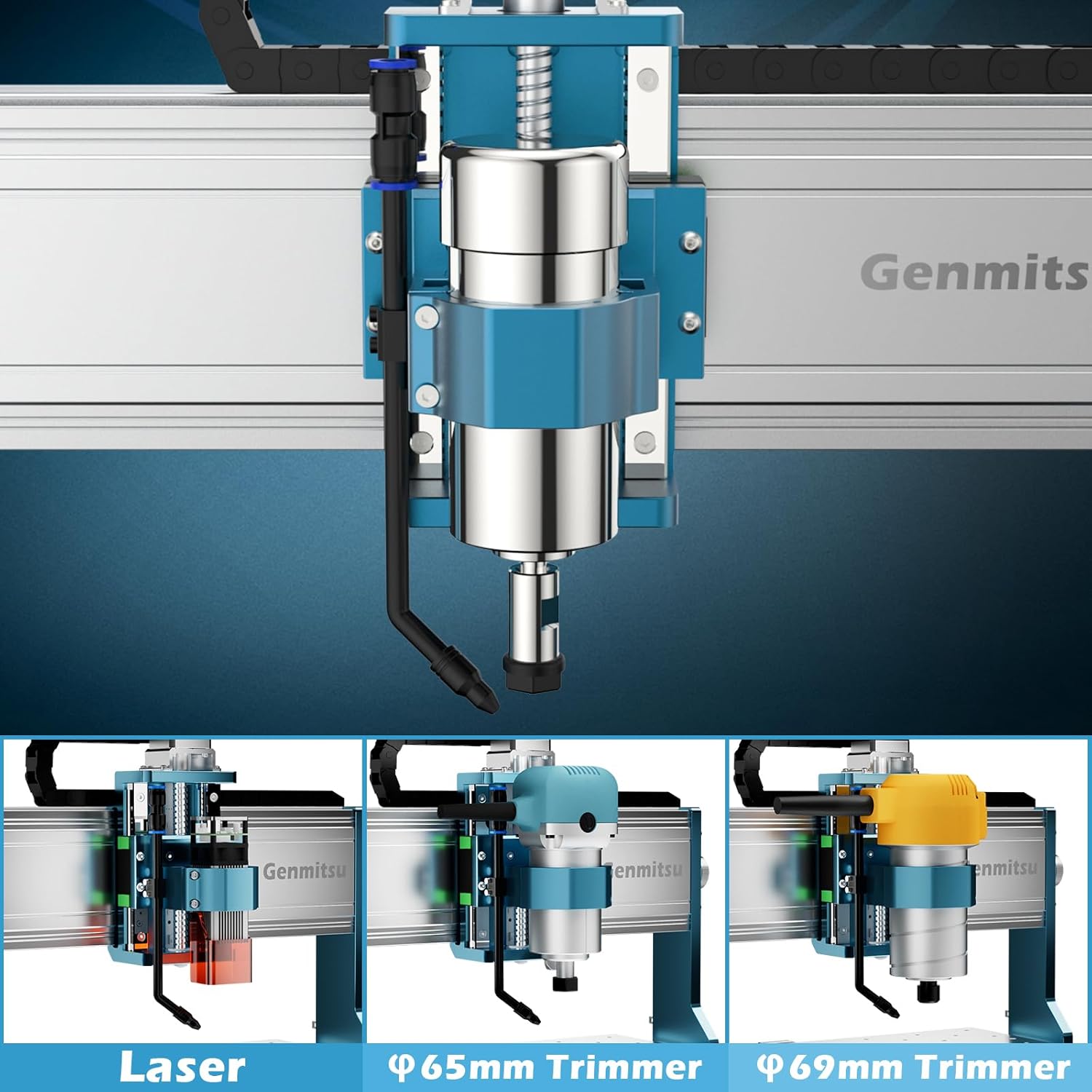 CNC Router Machine with 4th Axis Rotary Module Kit H4821