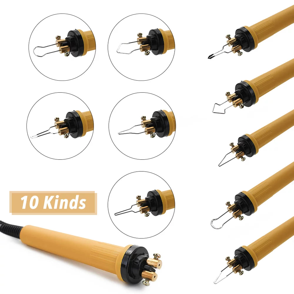 Wood Pyrography Pen Burning Tool Set With Welding Wire Adjustable Temperature C1094