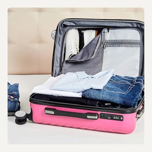 Navy Blue 21-inch Carry On Luggage with Wheels J516