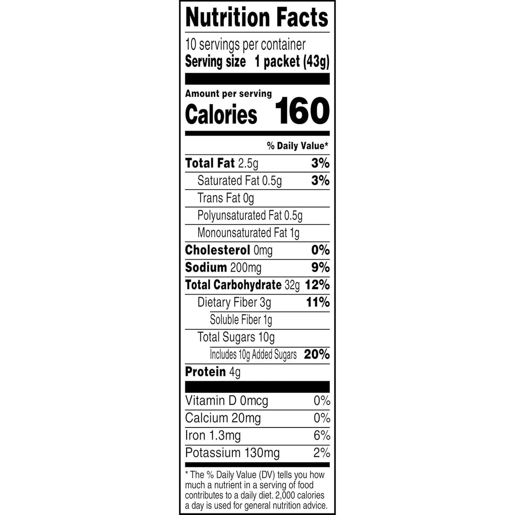 Cinnamon and Spice Instant Oatmeal, 1.51 Ounce (Pack of 10) Y4300