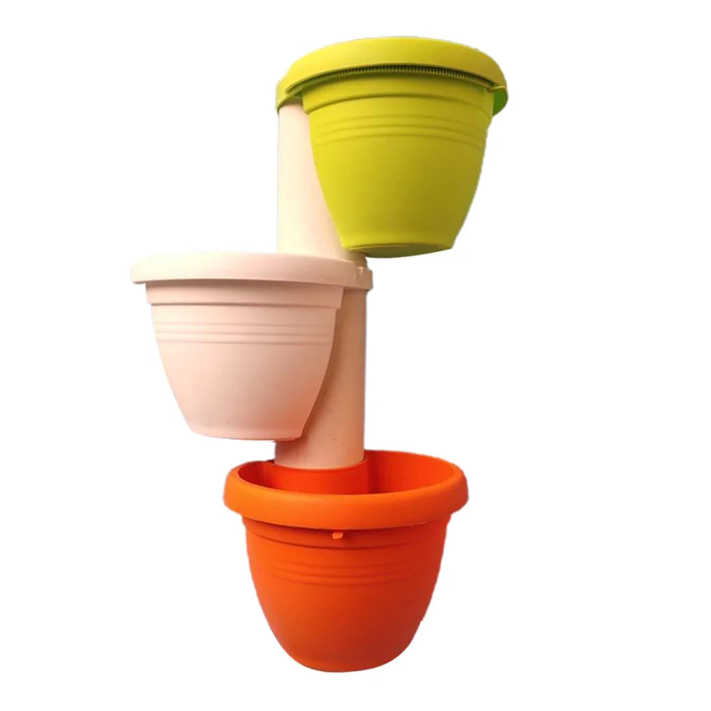 3 Pcs Drain Pipe Pot Flower Pots Hanging Basket Y3658