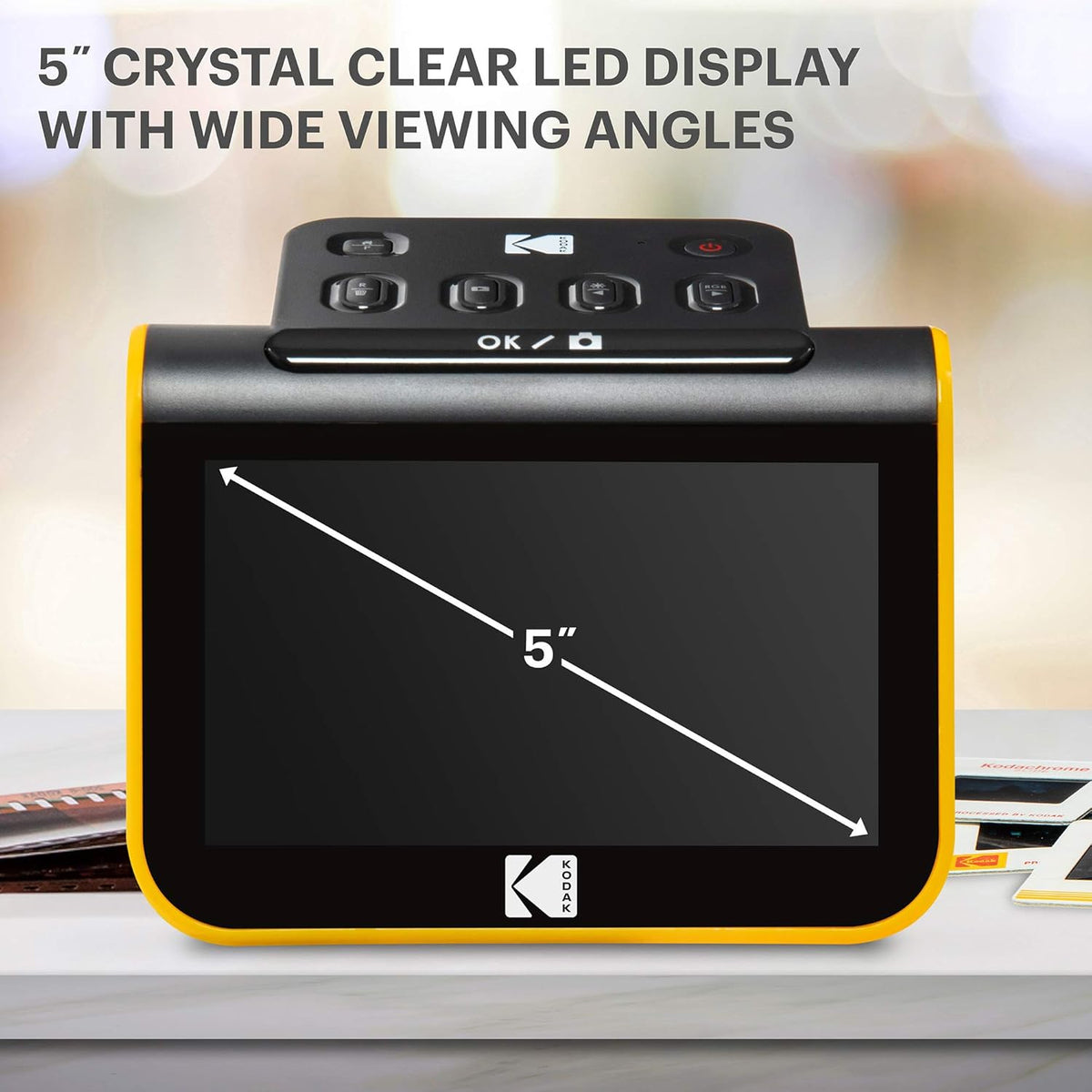 Film and Slide Scanner with 5" LCD Screen, 22MP JPEG O126431