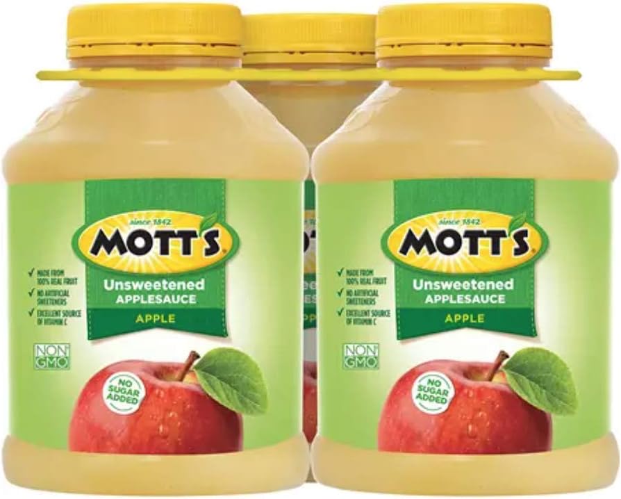 Unsweetened Natural Applesauce Made from 100% Real Fruit - 3 Count (46 oz) Y916