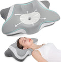 Ergonomic Memory Foam Cervical Neck Pillow with Cooling Pillowcase P56260