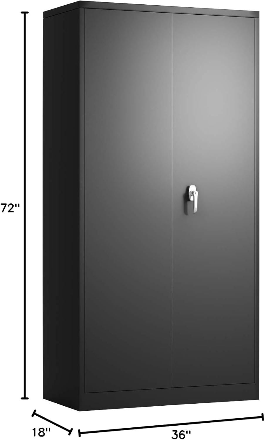 72'' Metal Storage Cabinet with 4 Adjustable Shelves C763461