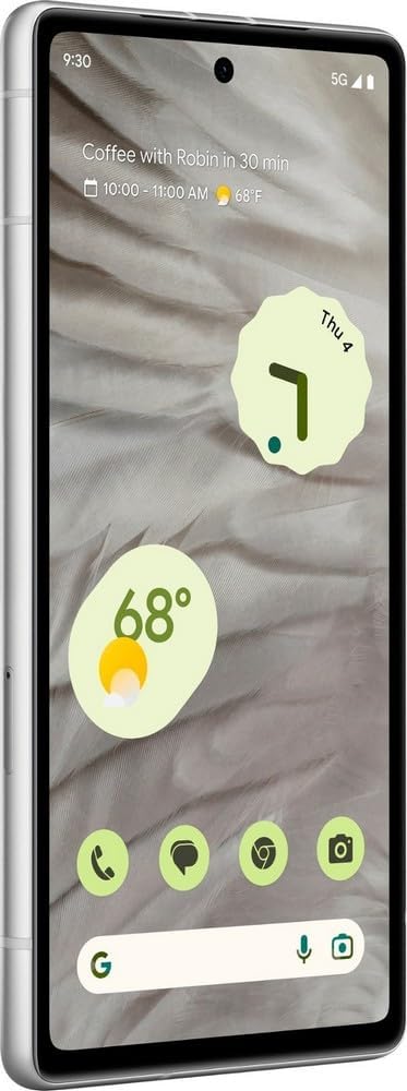 Unlocked Android Cell Phone with Wide Angle Lens and 24-Hour Battery - 128 GB - Snow G1308