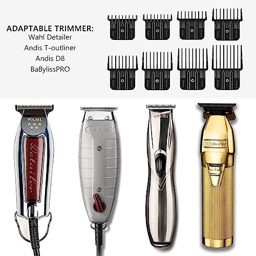 4 Pack Clipper Guards, 1/16", 1/8", 1/4", 3/8", Black D4462