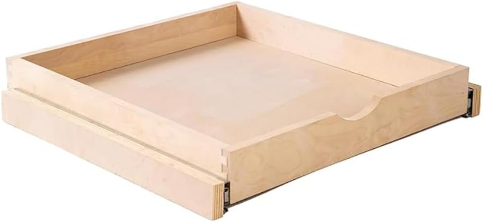 21W x 4H inch White Roll Out Tray with Soft Close V410