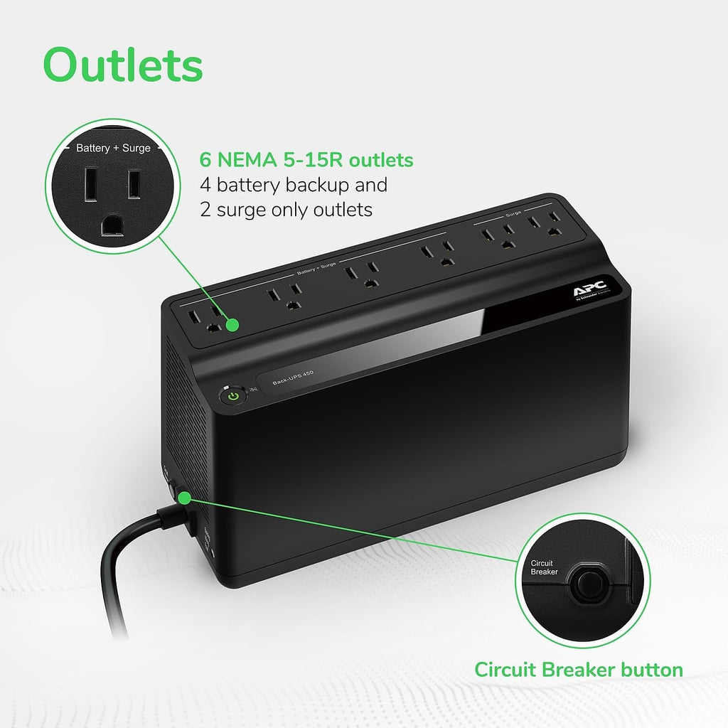 6 Outlets 450VA 120V UPS I3338