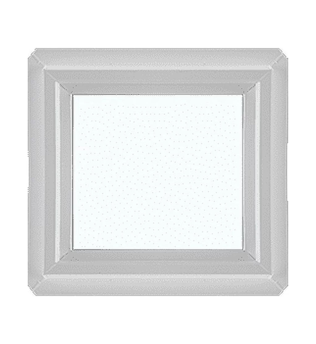 16" x 16" Double Pane Non-Opening Tempered Low-E Glass White Vinyl Window Q9119