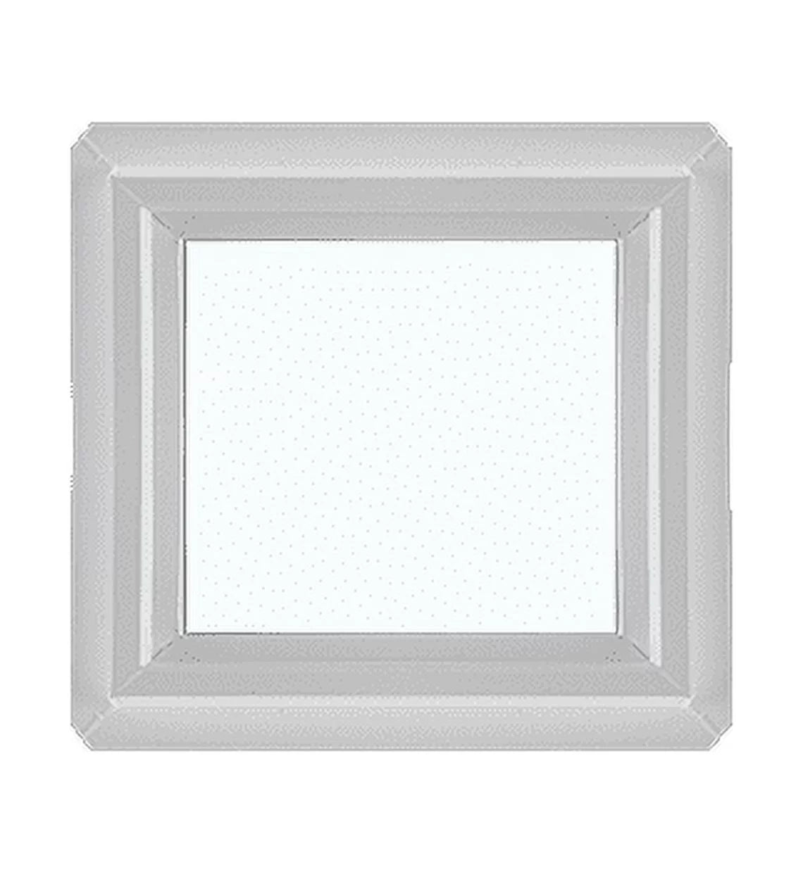 16" x 16" Double Pane Non-Opening Tempered Low-E Glass White Vinyl Window Q9119
