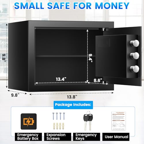 2.5 Cu ft Steel Security Safe with Programmable Keypad Lock V4750
