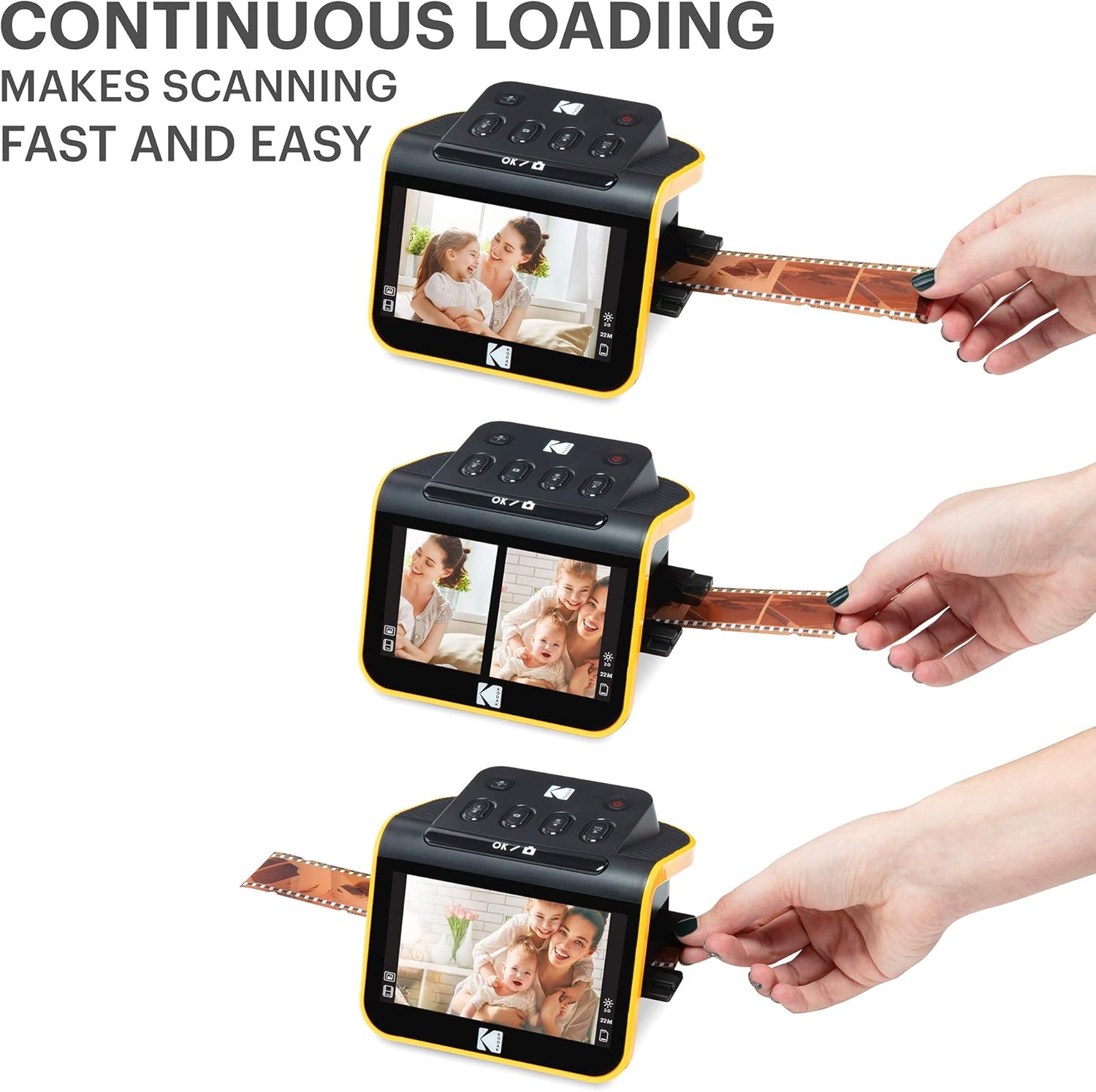 Film and Slide Scanner with 5" LCD Screen, 22MP JPEG O126431