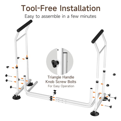 Toilet Safety Frame with Arms, Adjustable Width and Height H31680