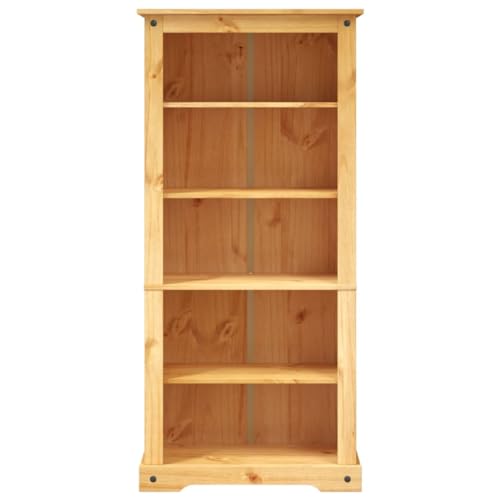 5-Tier Rustic Mexican Pinewood Bookcase R18155