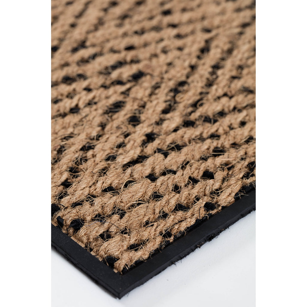 Black Metal Boot Tray with Coir Insert O442080