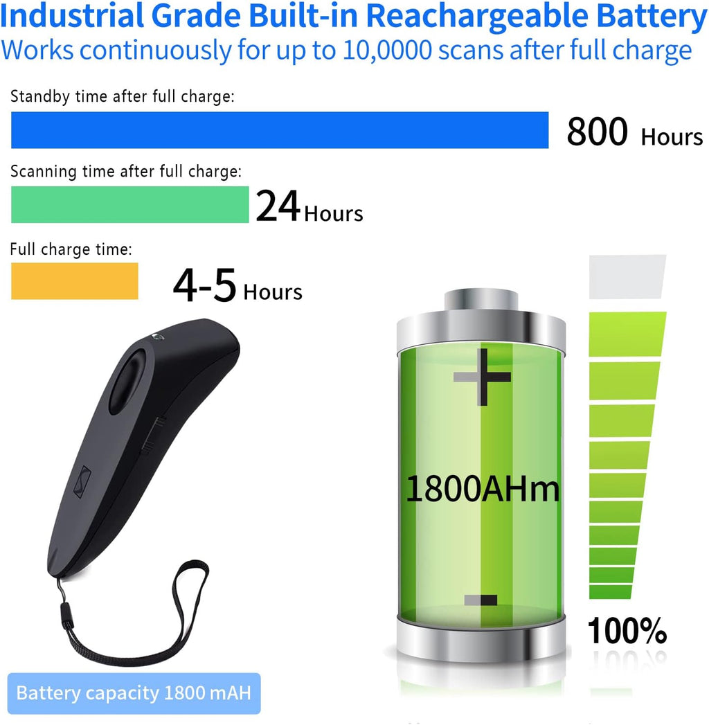 2 Pack Bluetooth Wireless Barcode Scanner O121