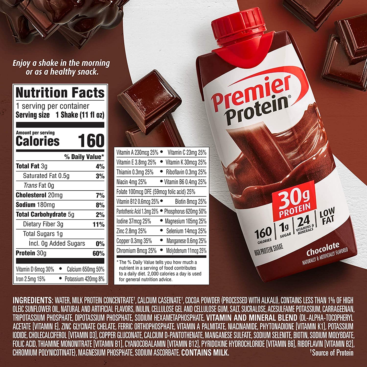 11 Fl. Oz Each Variety Sampler Pack of Protein Shakes (12 Pack) W277