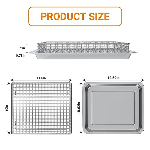 Stainless Steel Baking Tray Pan and Air Fryer Basket P468