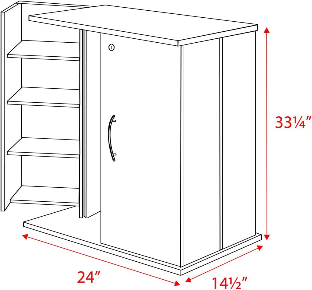 Black Locking Media Storage Cabinet G279