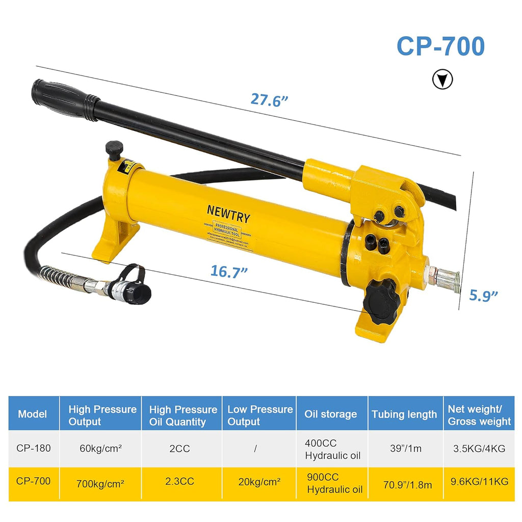 50 ton Low Profile Hydraulic Jack Cylinder with Hand Pump U805