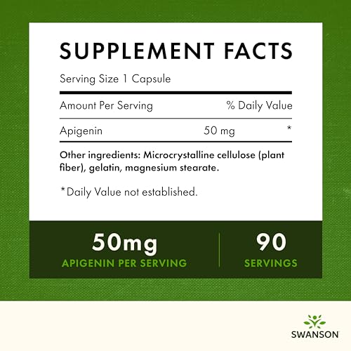 50mg Apigenin Supplement Capsules (90 count) A9274