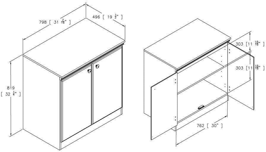 Small 2-Door Storage Cabinet in Royal Cherry A78731