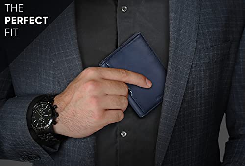 Slim Leather RFID Blocking Minimalist Card Front Pocket Bifold Travel Wallet H99990