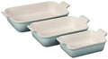 White Stoneware Rectangular Dishes Set of 3 C96848